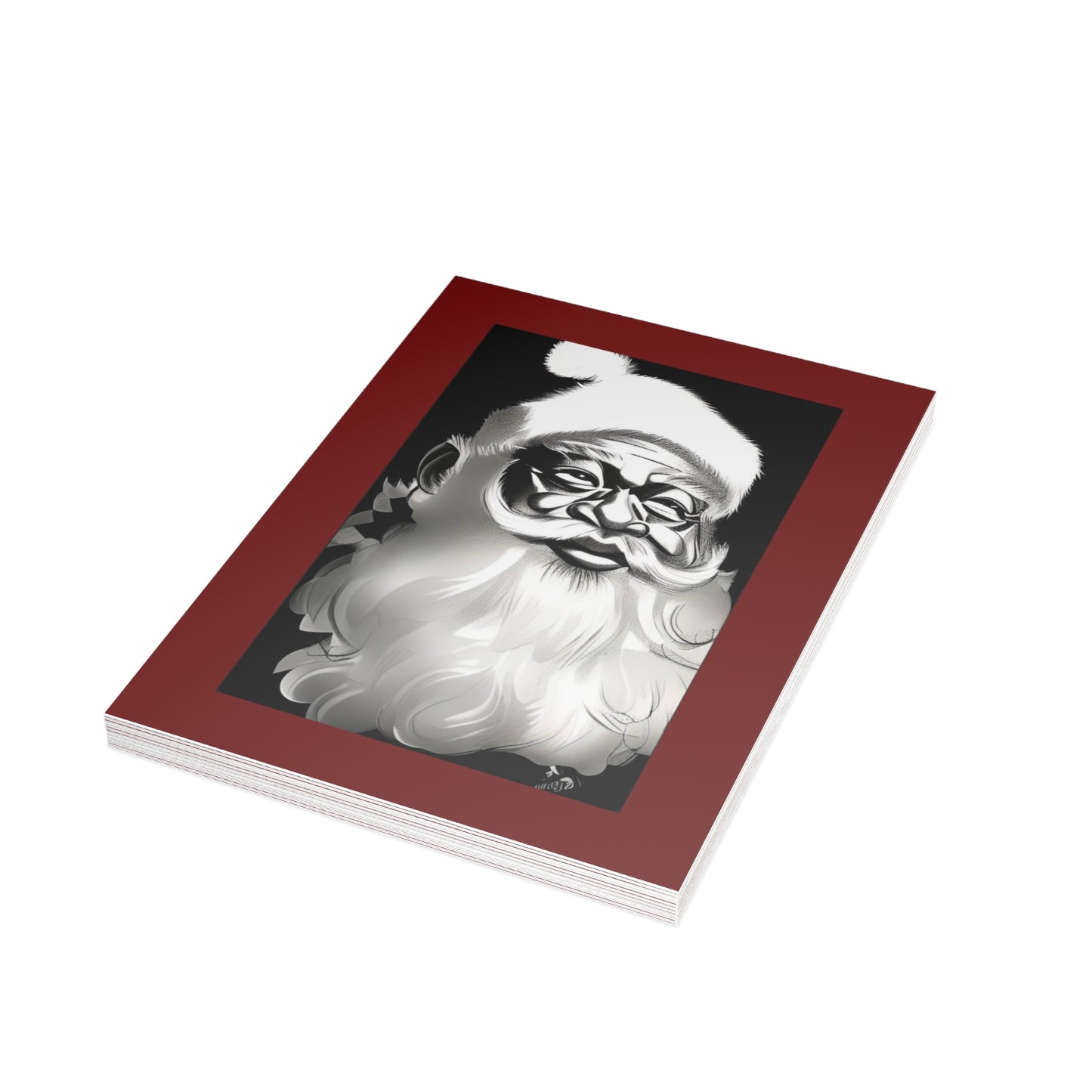 Black & White Santa Cards (1, 10, 30, and 50pcs)