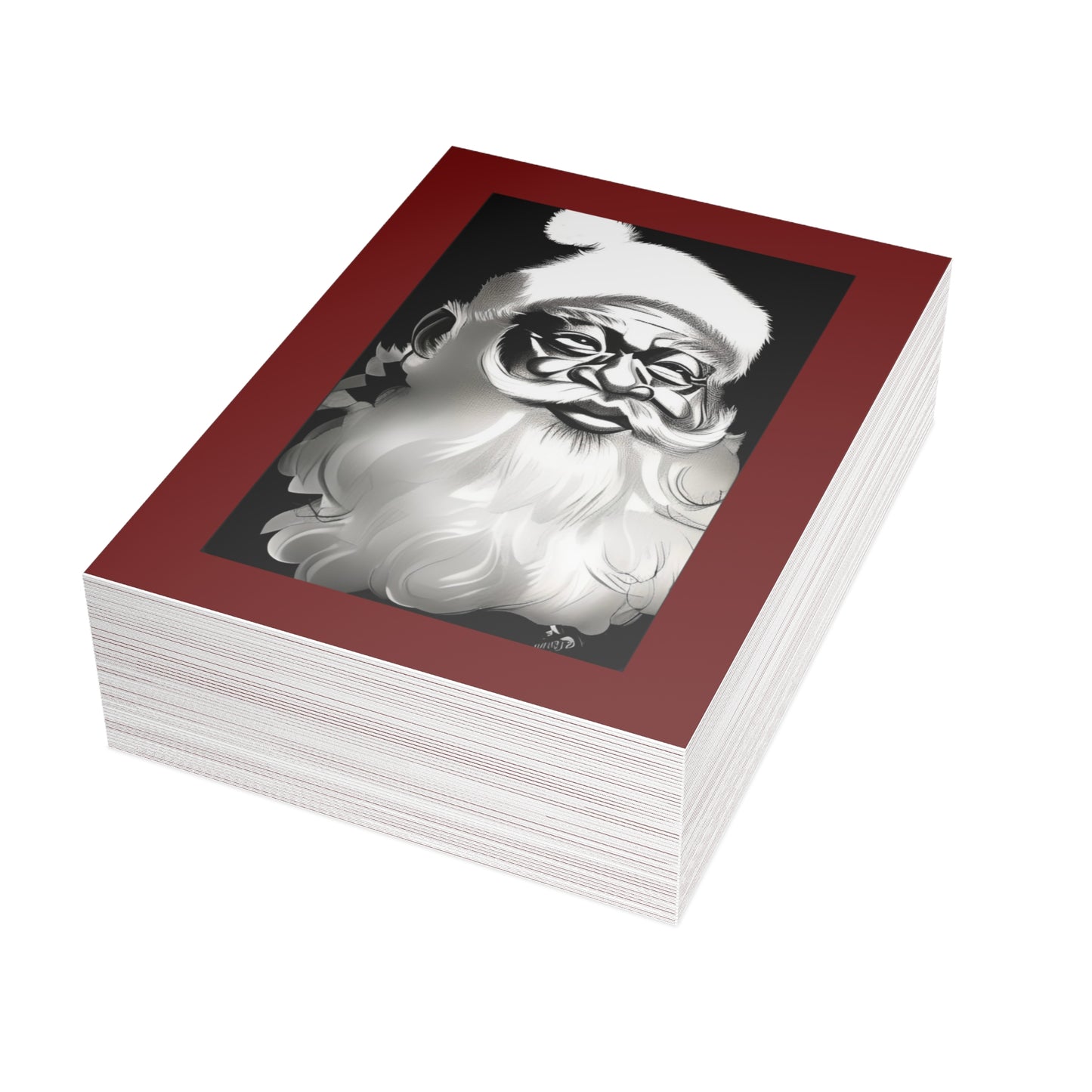Black & White Santa Cards (1, 10, 30, and 50pcs)