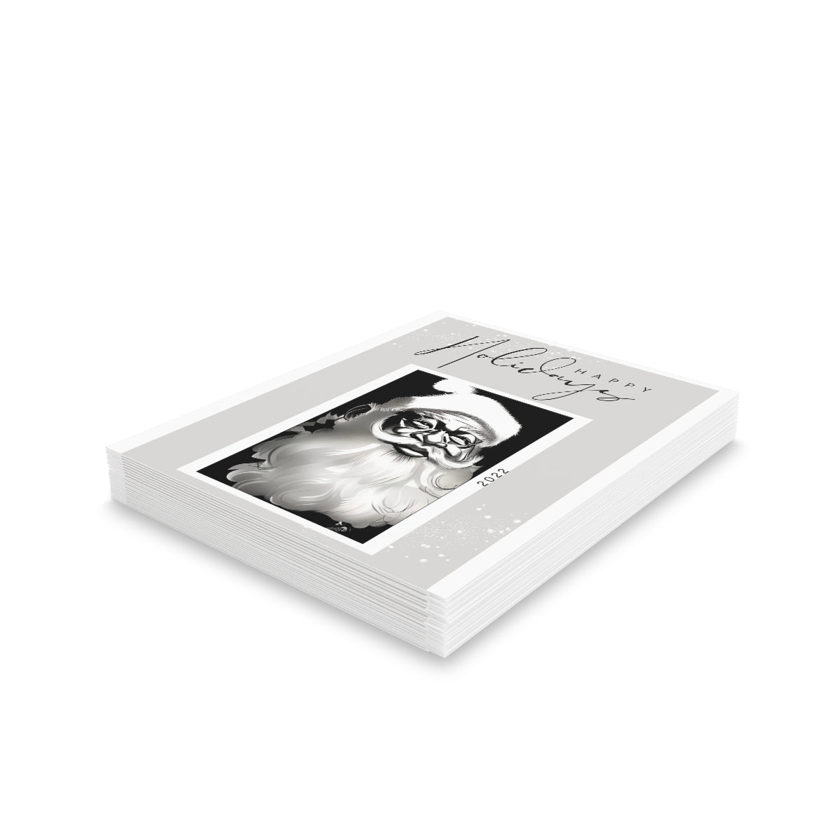 Black & White Santa Greeting cards (8, 16, and 24 pcs)