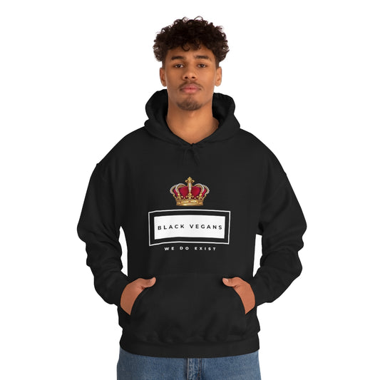 Unisex BLACK VEGANS WE DO EXIST Heavy Blend™ Hooded Sweatshirt